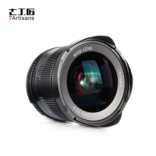 7artisans 12mm f / 2.8 Ultra Gran angular Prime Lens Enfoque manual Gran apertura