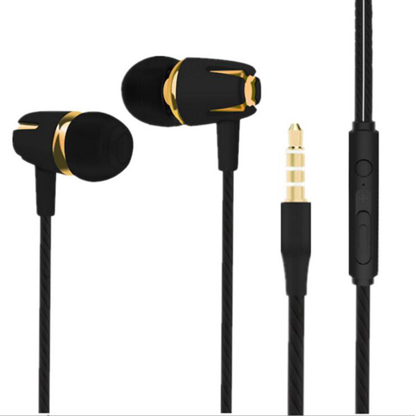 wholesale 3.5mm headphones with mic volume control 3.5mm with retail package for samsung galaxy s6 s7 android huawei xiaomi hg