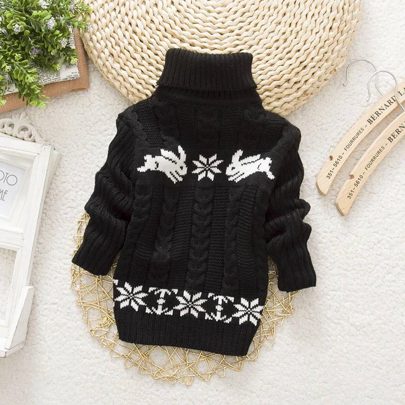 Baby / Toddler Bunny Print Thick Knitted Sweater