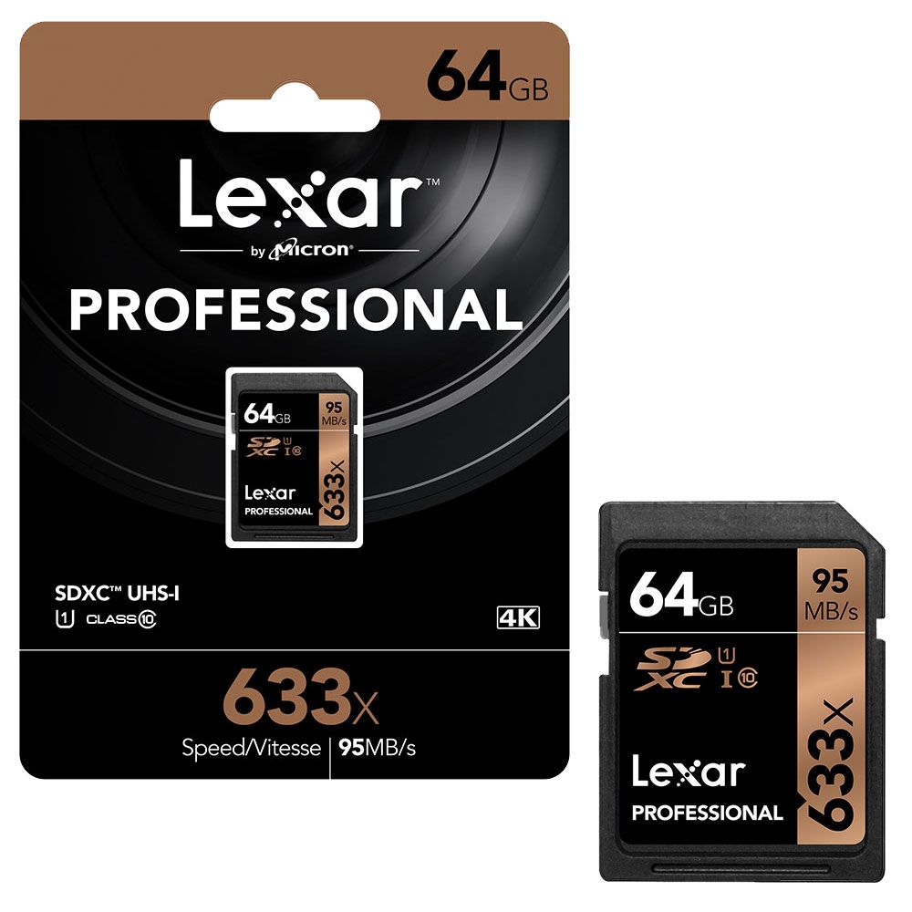 Lexar Professional SD SDXC Memory Card Class 10 633x UHS-I - 64GB