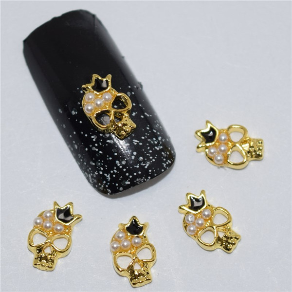 10psc new crown skull 3d nail art decorations,alloy nail charms,nails rhinestones supplies #420