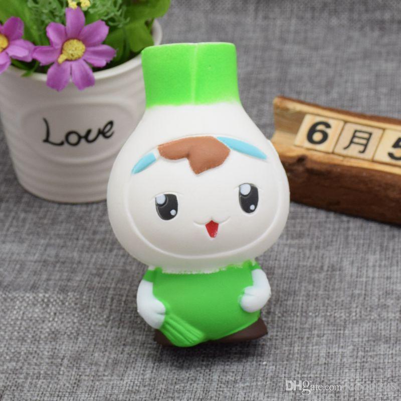 New Kawaii Cartoon 12CM Jumbo Onions Baby Squishy Soft Slow Rising Phone Straps Squeeze Bread Charms Scented Kid Toy