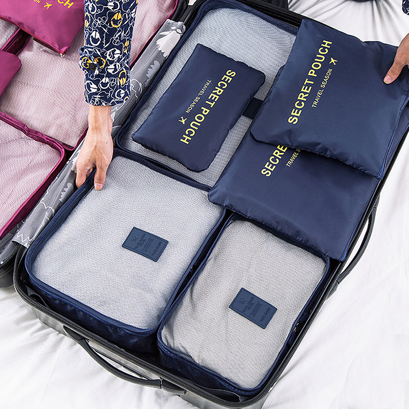 6-piece Waterproof Clothing Storages Travel Bags Set