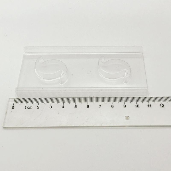 100/pack wholesale clear 2pair lash tray plastic mink lashes holder eyelash trays for eyelash packaging box rectangle case bulk