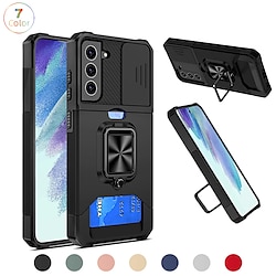 Phone Case For Samsung Galaxy Back Cover S23 S22 S21 Plus Ultra with Windows Ring Holder Full Body Protective Armor TPU PC miniinthebox