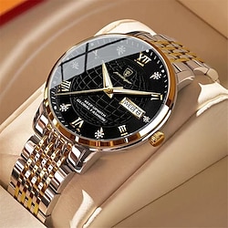 POEDAGAR Men Watch Fashion Business Quartz Watches Luxury Waterproof Luminous Stainless Stain Men's Wristwatches Lightinthebox