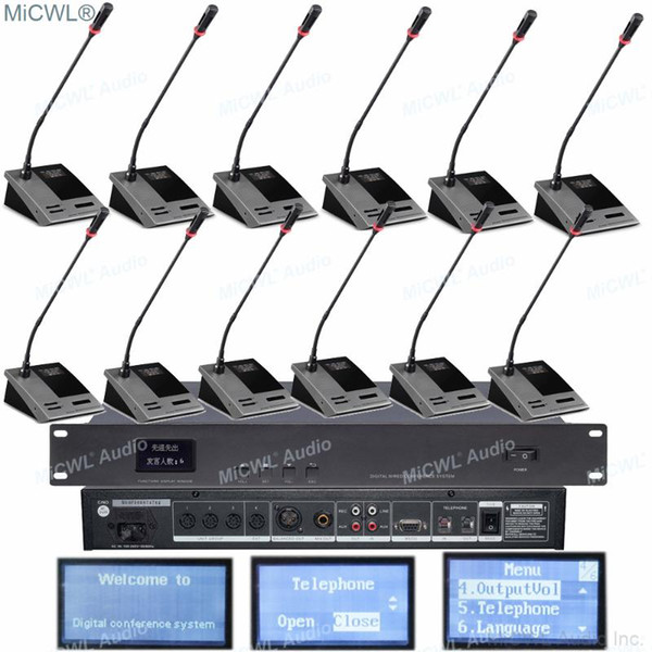 Professional Digital Wired Conference Microphone System Desktop Built-in speaker Telephone function MiCWL A351M-A16
