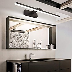 Espejo led lámpara frontal luz de tocador 50cm 12w 260 grados giratorio para dormitorio baño aluminio acrílico aplique de pared ip20 Lightinthebox