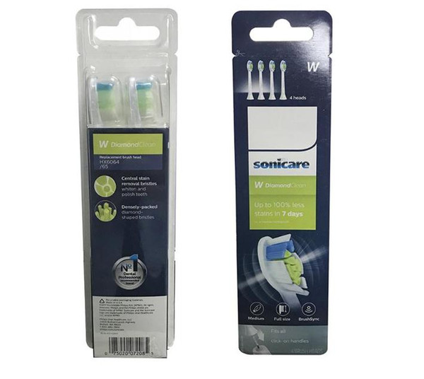 same day shipping ph toothbrush heads pro results standard 4 brush heads hx6064-65 diamond clean head toothbrush white