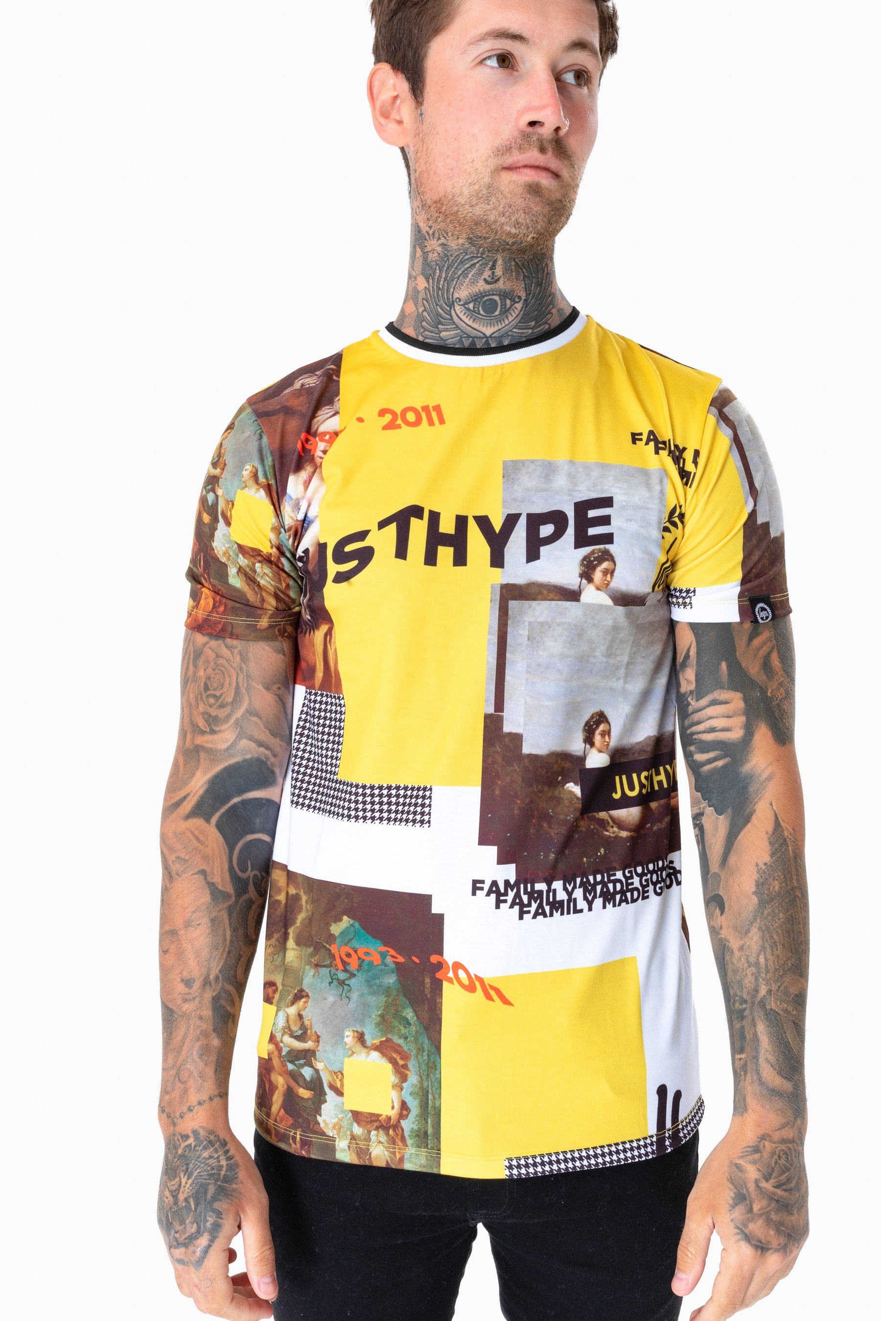 Hype Warped History Mens Multi T-Shirt | Size Medium