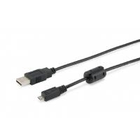 Equip Life - USB-Kabel - USB Typ A, 4-polig (M) - 5-polig Micro-USB Typ B (M) - 1,8m (USB/USB2.0) - Schwarz (128551)