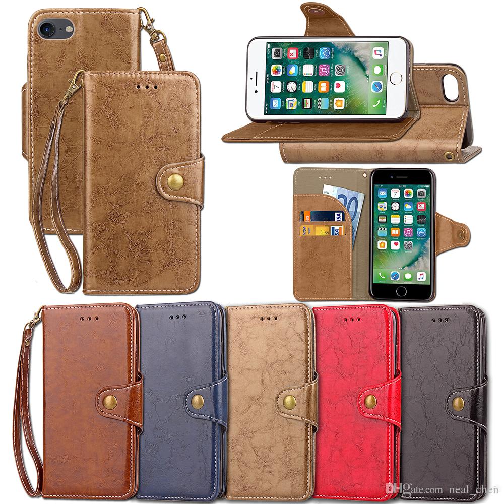 Premium PU Leather Flip Fold Wallet Case with [ID&Credit Card Slot] for Apple iPhone 5 5s 6 6s 7 8 X Plus XR XS Max