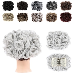 Combs Curly Hair Bun Synthetic Scrunchie Clip in Ponytail Extension Chignon Dish Tray Pony-tail Hairpieces Lightinthebox