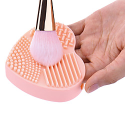 1 pcs Portable Easy to Carry Heart Shape Mixed Material Makeup Sponges Multifunctional washable Professional Cosmetic Puff For Nursing Cleaning Cosmetic Trendy High Quality Daily Daily Makeup Beauty