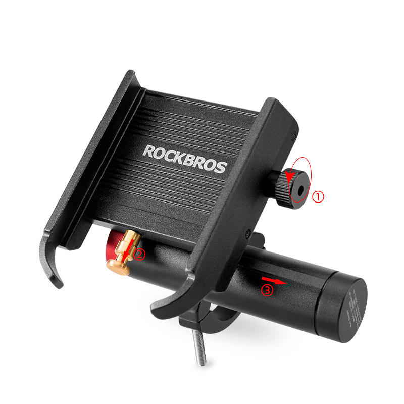 ROCKBROS YQ-001 Handbar/Rearview Mirror Type Holder For 3.5-6.5Inch Phones Outdoor Cycling 360° Rotatable USB Rechargeab