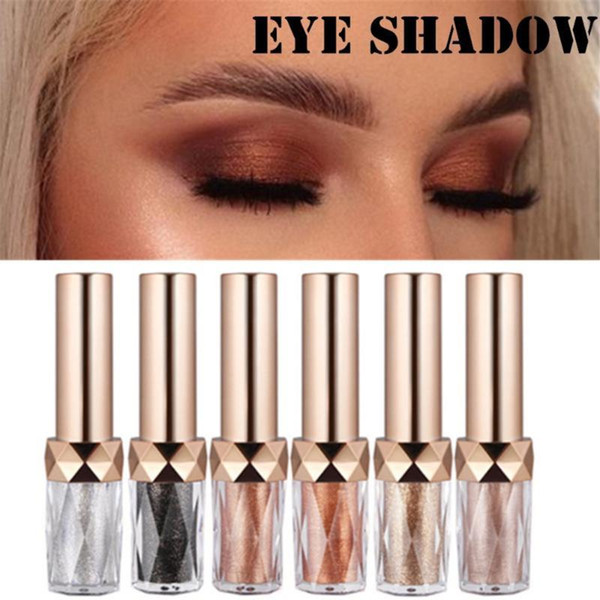 1PC Glitter Eyeshadow Liquid Diamond Nude Metal Pearlescent Shimmer Shines Long Lasting Waterproof Anti-sweat Eye Makeup Tool