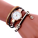 Women's Bracelet Watch Wrist Watch Wrap Bracelet Watch Quartz Ladies Cool Analog White Black Red / Quilted PU Leather