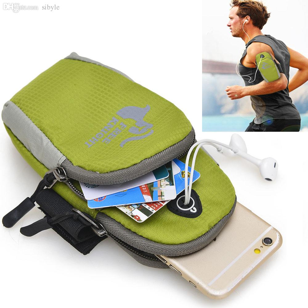 Wholesale-Waterproof Nylon Arm Band Case For iphone 6s plus sport Arm Phone Bag Running Accessory Band Gym Pouch Belt Cover for galaxy S7