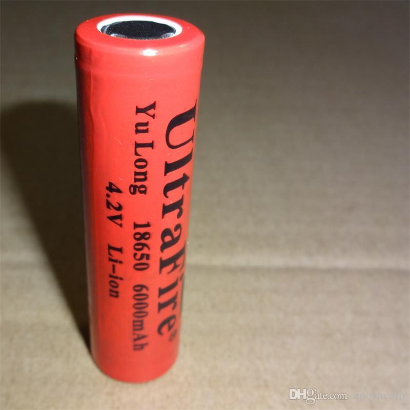 High quality 18650 UltreFire battery, 18650 6000mAh Red battery flat lithium battery, can be used in bright flashlight and so on.