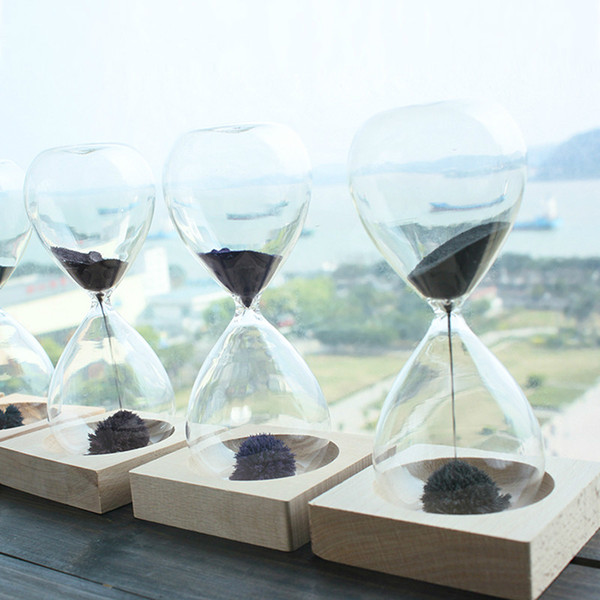 magnetic hourglass sand hourglass countdown timer desk clock ampulheta home decor timer magnetic decoration accessories