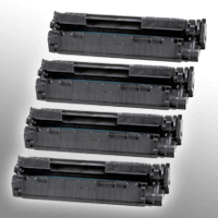 4 Alternativ Toner XL für HP Q2612A  12A  schwarz