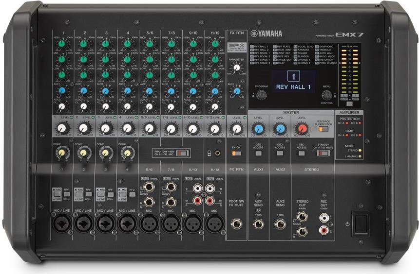 Yamaha EMX7 12Kanäle Schwarz Audio-Mixer (ZQ54590)