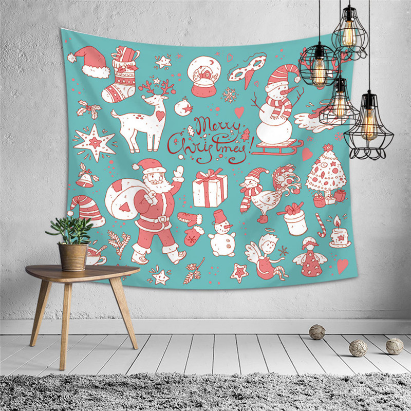 Christmas Santa Claus Gift Print Tapestry Decor