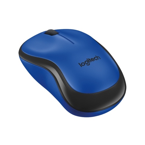 Logitech M220 Wireless Wifi Mouse Ergonomische, leise, mobile Computermaus mit 2.4G Empfänger Blau