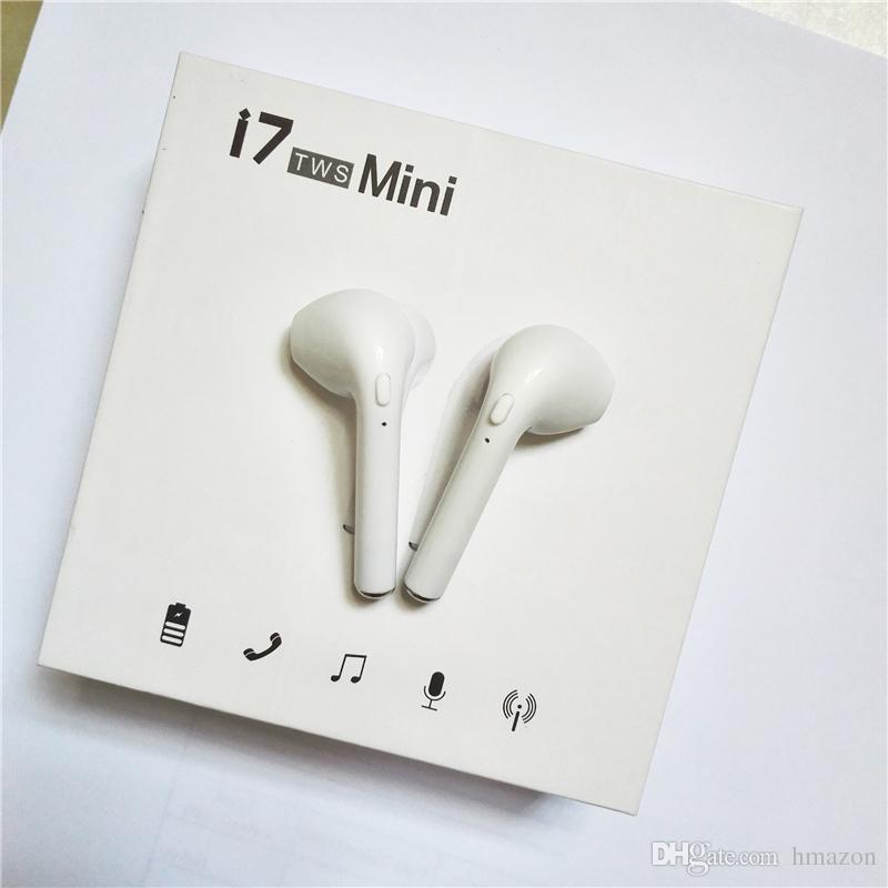 I7S i7 TWS Mini Twins Earbuds Mini Wireless Bluetooth Earphones Headset with Mic Stereo V4.2 for phone Android with retail Packge quality