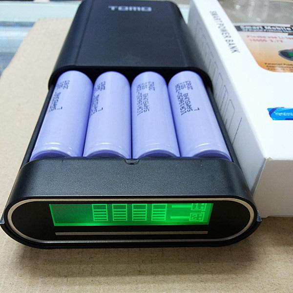 TOMO Mobile Power Boxes LCD Intelligent 4 Slot 18650 Battery Charger And Mobile Power Bank for Cellphone