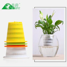 Meshpot 5PCS Colorful Plastic Hydroponics Basket Net Cup Mesh Pot Home Decoration  &Customization Inner Dia. 8cm