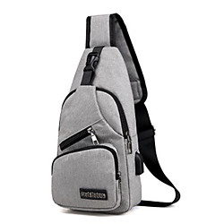 Men's Bags Oxford Cloth Sling Shoulder Bag Chest Bag Zipper Daily MessengerBag Black Dark Blue Gray Lightinthebox