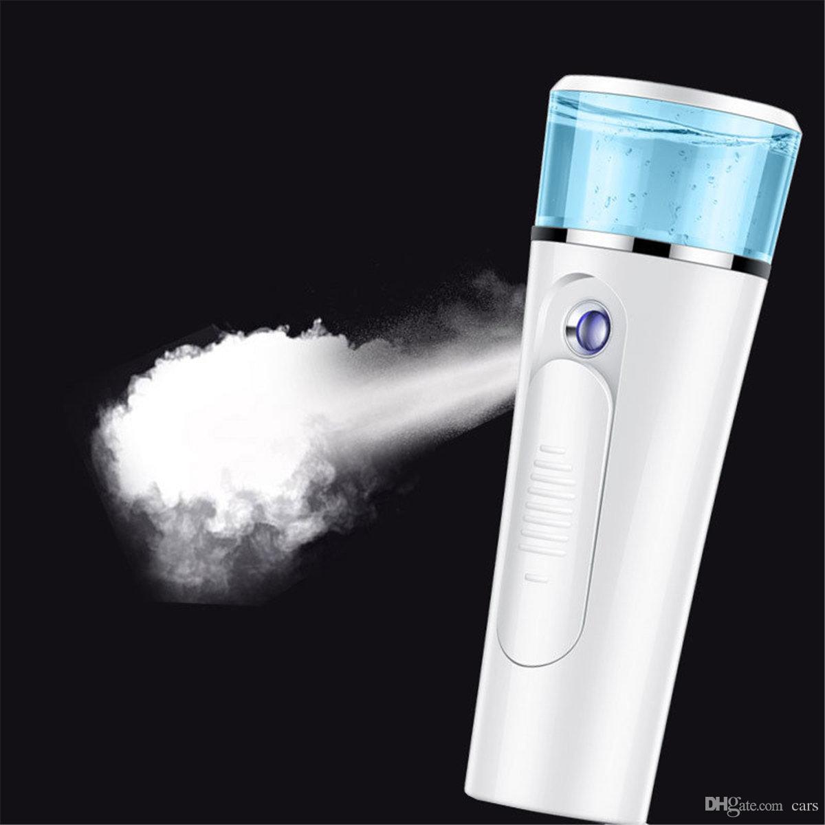 Portable Mini Face Spray Bottle Nano Mister Facial Hair Steamer USB Rechargeable Power Bank Sprayer 2 in 1 Travel Tool