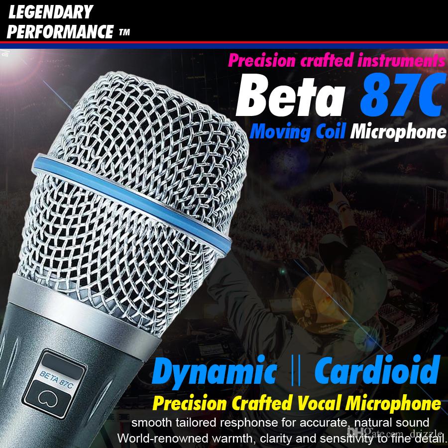 Free Shipping Professional Beta87C XLR Wired Stage Handheld Vocal Karaoke Microphone For Beta 87C 87 C BETA87A BETA 87A BETA 87 Mic Mike