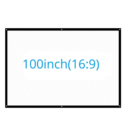 Portable 16:9 Projector Screen Optional Size Projection-screen Mattte White Home Theater Bar for Wall