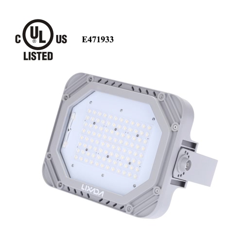 Lixada TUV Certification 200-240V 80W 9200LM High Bright IP66 Water Resistant White LED Flood Light Spotlight Security Lamp for Garden Wall Outdoor Illumination