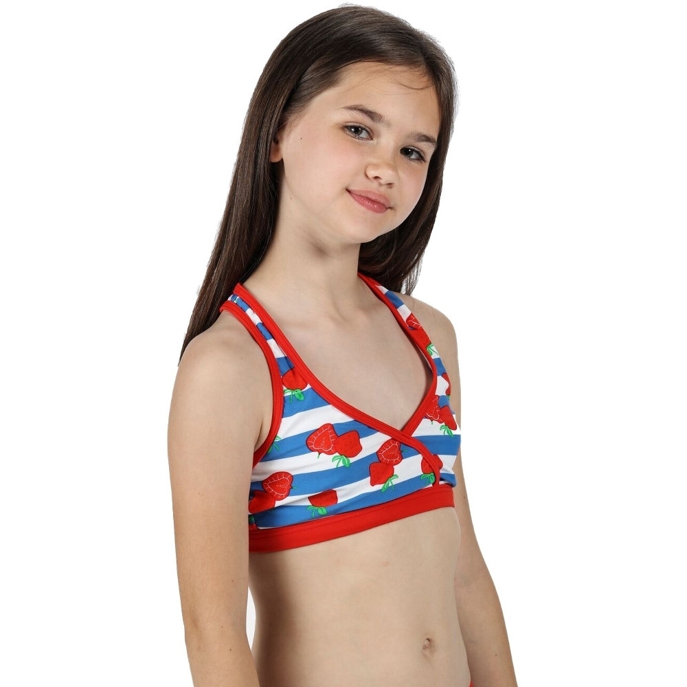 Regatta Girls Hosanna Racer Back Printed Bikini Swim Top 5-6 Years - Chest 59-61cm (Height 110-116cm)