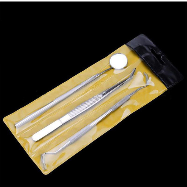 New 3 Pcs/set Healthy Professional Handle Dental Tool Pick Scaler Mirror Set Stainless Steel Teeth Clean Tool set