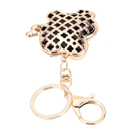Fashional Jewelry Hollow Shinning Rhinestone Aureate Elephant Pendant Key Ring Key Chain