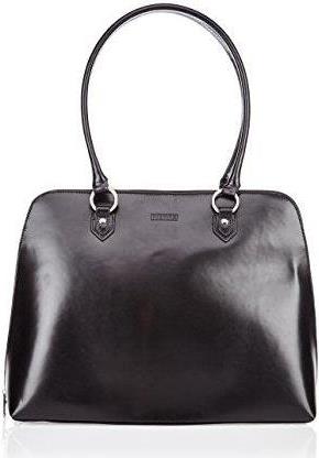 Hamelin Damen-Computertasche aus Leder PIERRE by ELBA 15,6, Schwarz schwarz