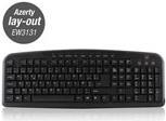 Ewent Keyboard USB, Azerty, Black. Colour: NO_VAL, Black Keyboard multimedia be (EW3131)