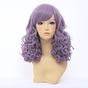 40cm púrpura harajuku corto rizado peluca lolita dulce