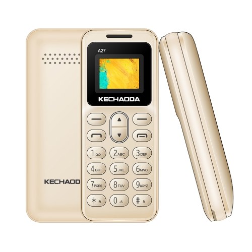 KECHAODA A27 2G GSM Fonction Téléphone Double SIM 0.66 ”32 Mo BT Dialer 350mAh Batterie Détachable MP3 / FM Mini Téléphones Mobiles pour Enfants Seniors