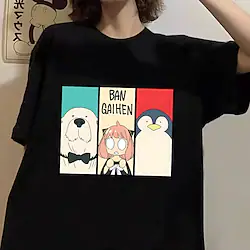 Inspired by SPY×FAMILY Anya Forger Bond Forger T-shirt Anime 100% Polyester Anime Harajuku Graphic Kawaii T-shirt For Men's / Women's / Couple's miniinthebox