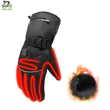Rechargeable Electric Thermal Ski Gloves Waterproof Heated Gloves Battery Powered Touch Screen Motorcycle Riding Sports Gloves