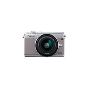 Canon EOS M100 - Digitalkamera - spiegellos - 24.2 MPix - APS-C - 1080p / 60 BpS - 3x optischer Zoom EF-M 15-45 mm Objektiv - Wi-Fi, NFC, Bluetooth - Grau