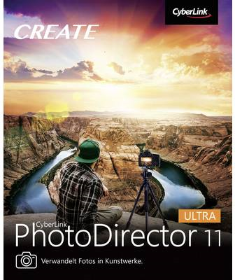 Cyberlink PhotoDirector 11 Ultra Vollversion, 1 Lizenz Windows Bildbearbeitung (PTD-GB00-RPU0-01)