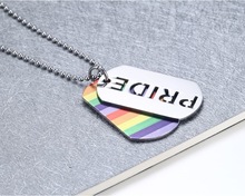 Lovers necklace accessories Pride titanium steel Lesbian Jewelry Rainbow pendant LGBT Gay