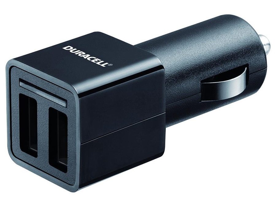 Duracell Dual USB Autoladegerät für Tablet und Smartphone - Schwarz