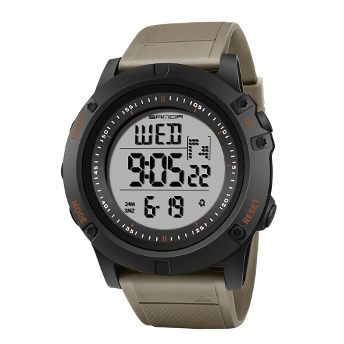 SANDA 372 montre de sport électronique hommes montres étanches numérique LED rétro-éclairage montre bracelet pour horloge mâle